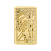 The Royal Mint 1g 'Britannia' Bullion Minted Gold Bar Reverse