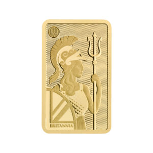 The Royal Mint 1g 'Britannia' Bullion Minted Gold Bar Reverse